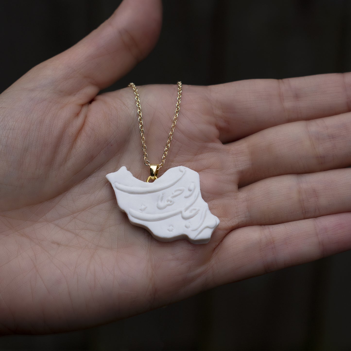 Iran Map Necklace