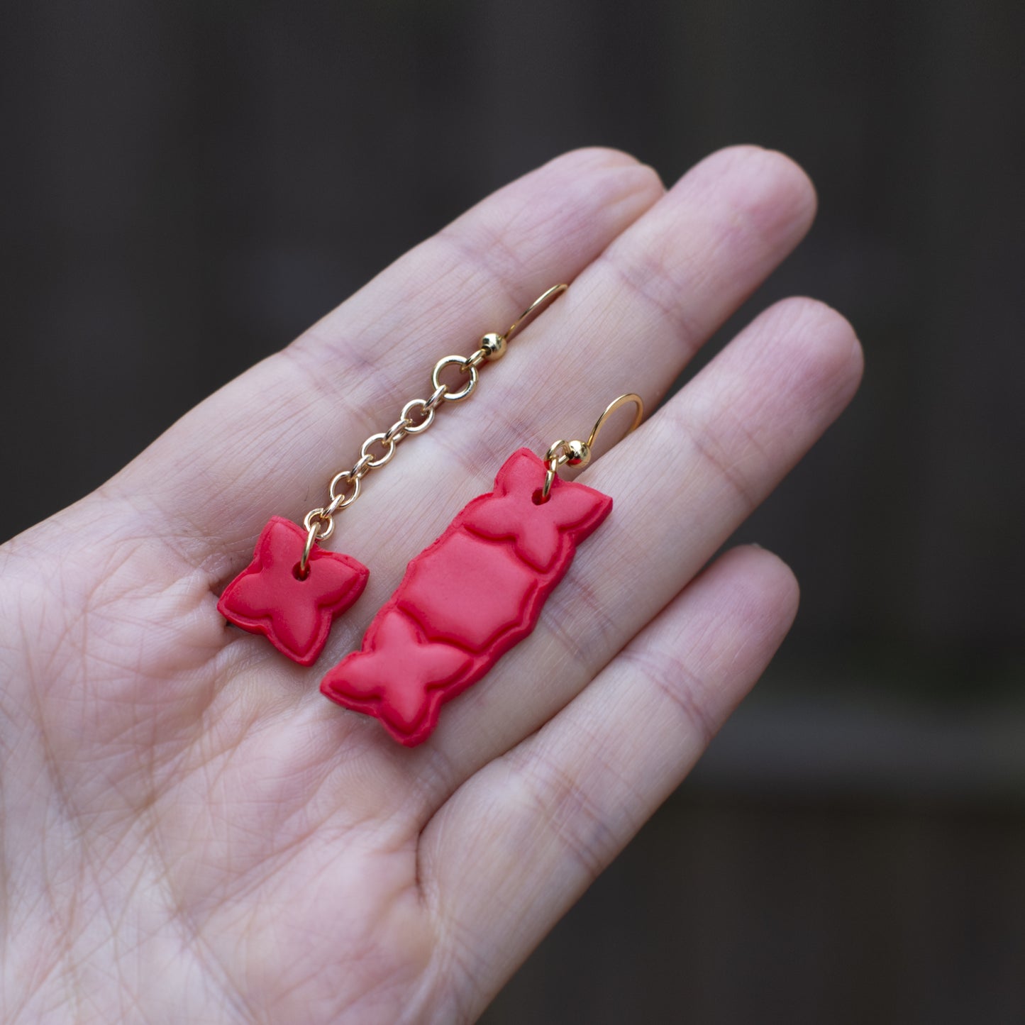Persian Tile Art Influence Mismatched Clay Earrings