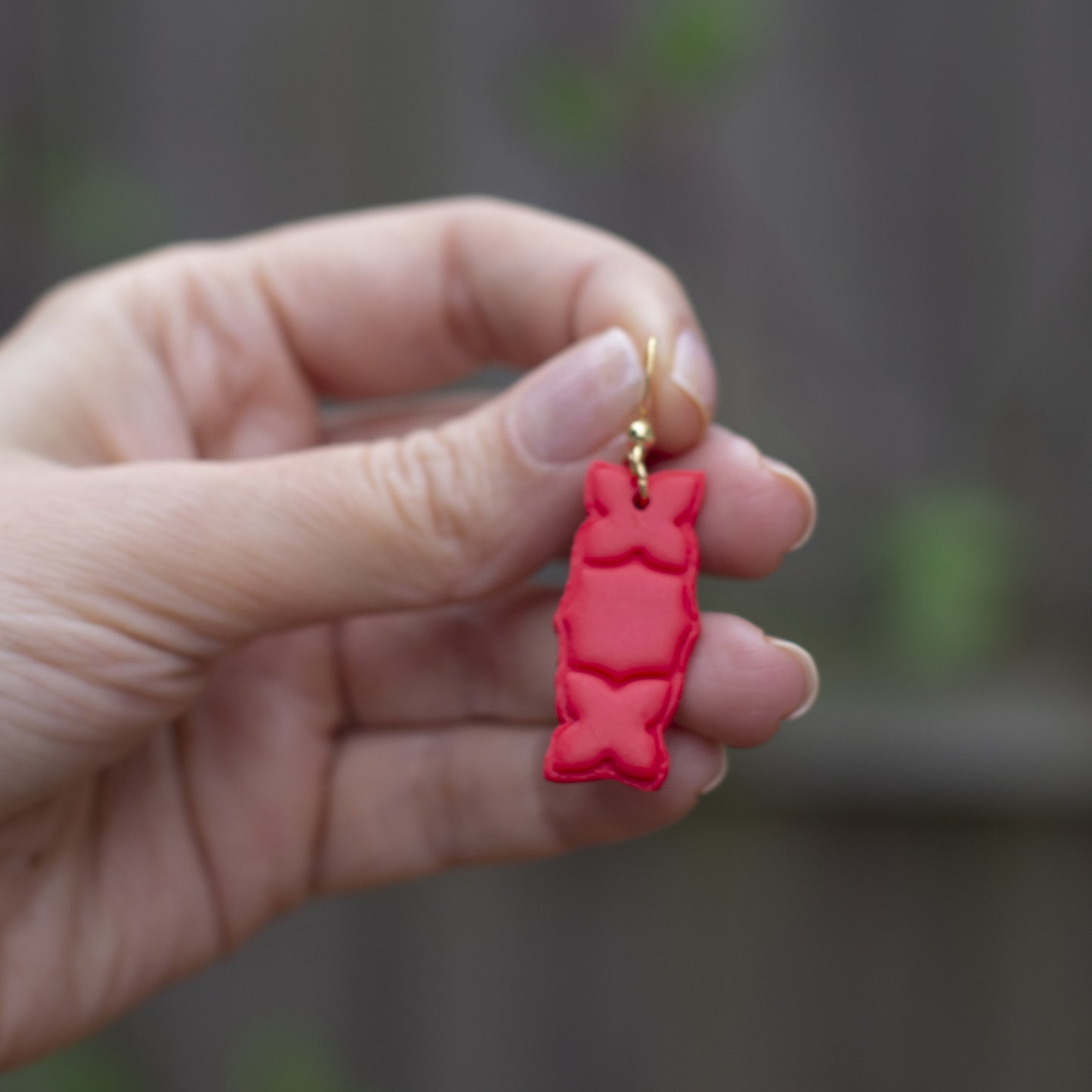 Persian Tile Art Influence Mismatched Clay Earrings