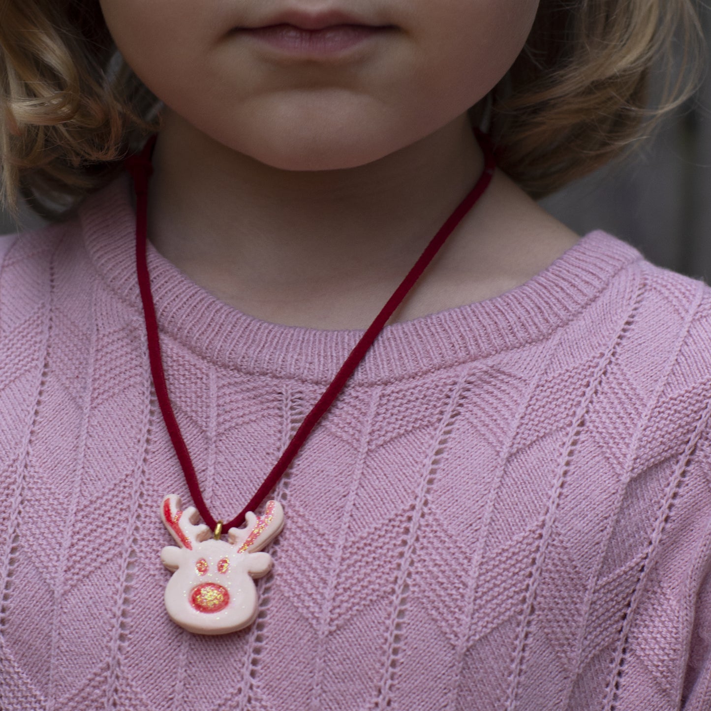 Reindeer Children's Christmas Necklace