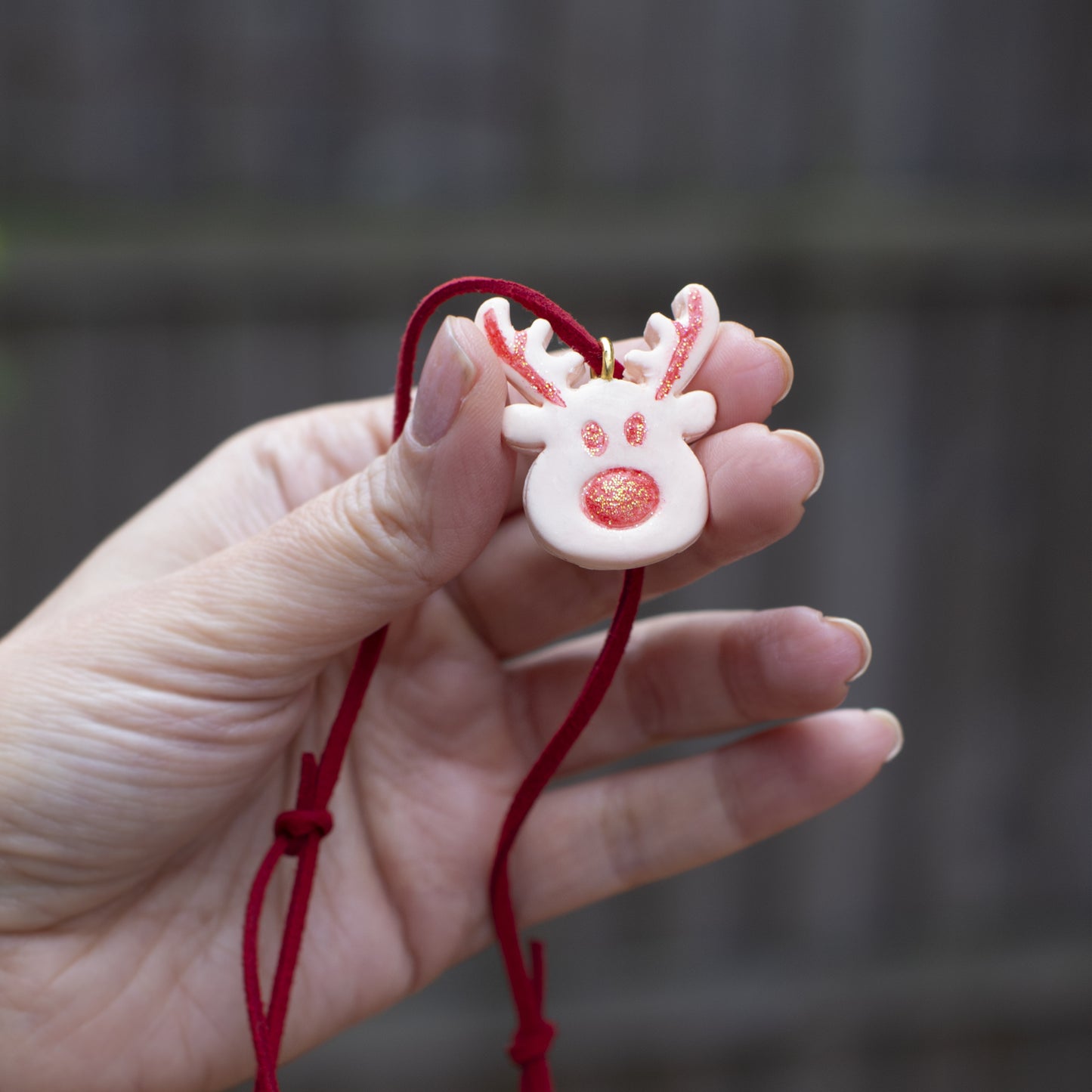 Reindeer Children's Christmas Necklace