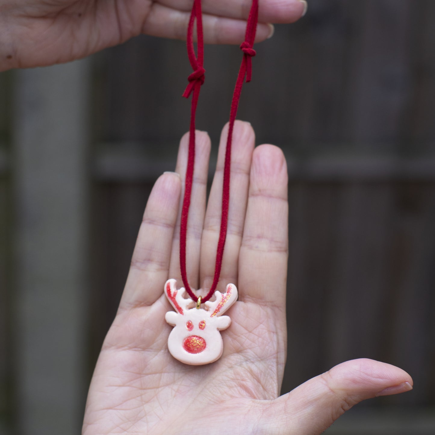Reindeer Children's Christmas Necklace