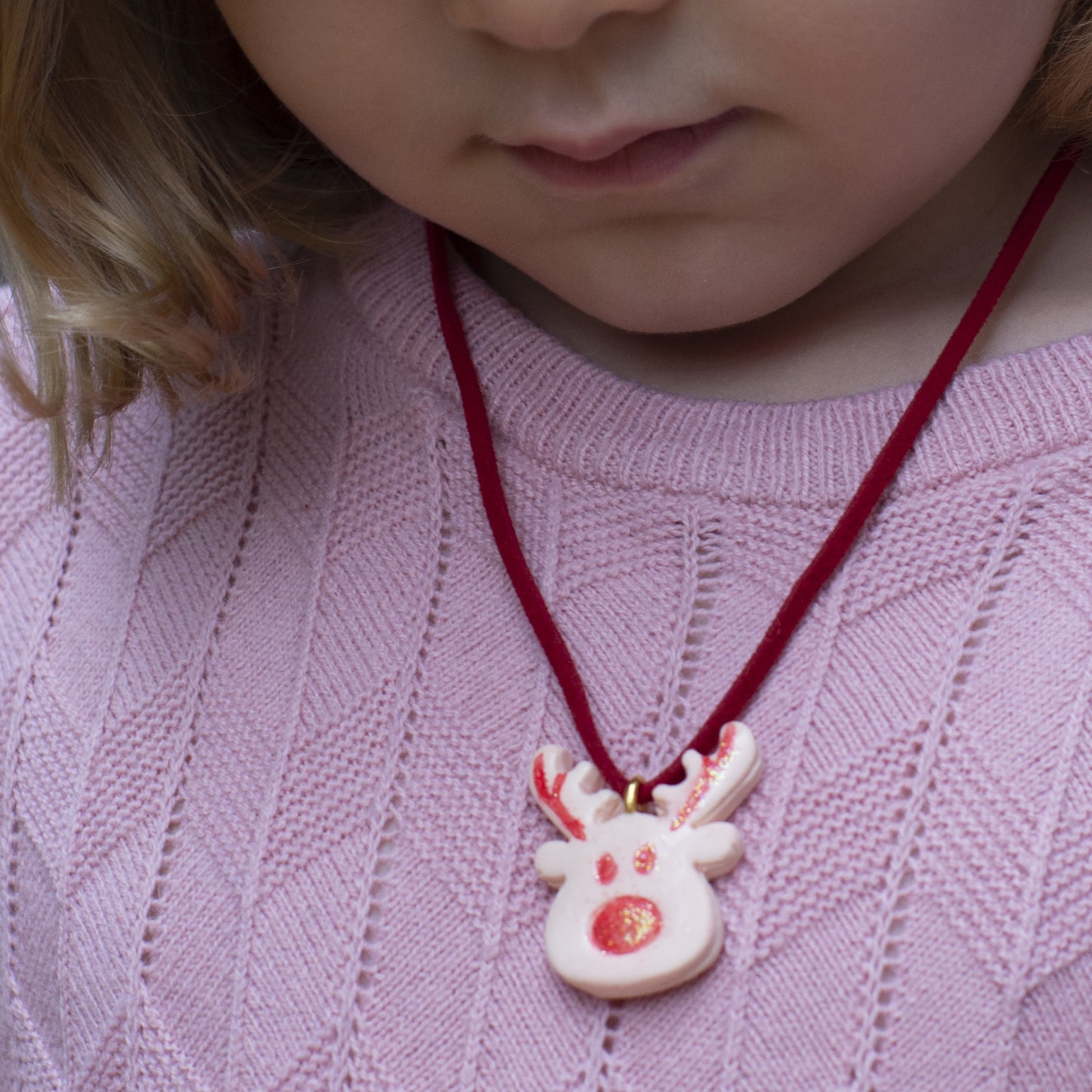 Reindeer Children's Christmas Necklace