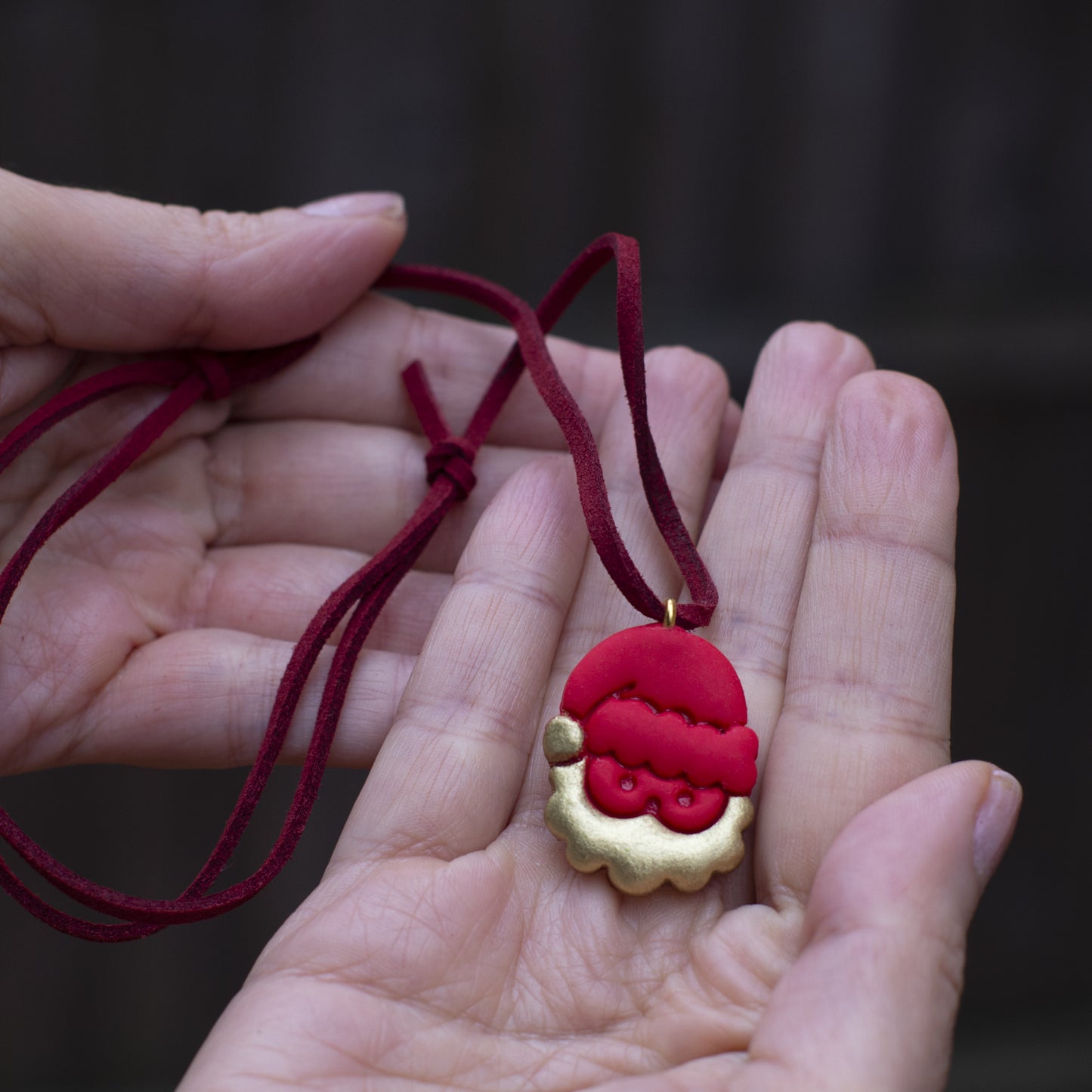 Children Handmade Santa Necklace