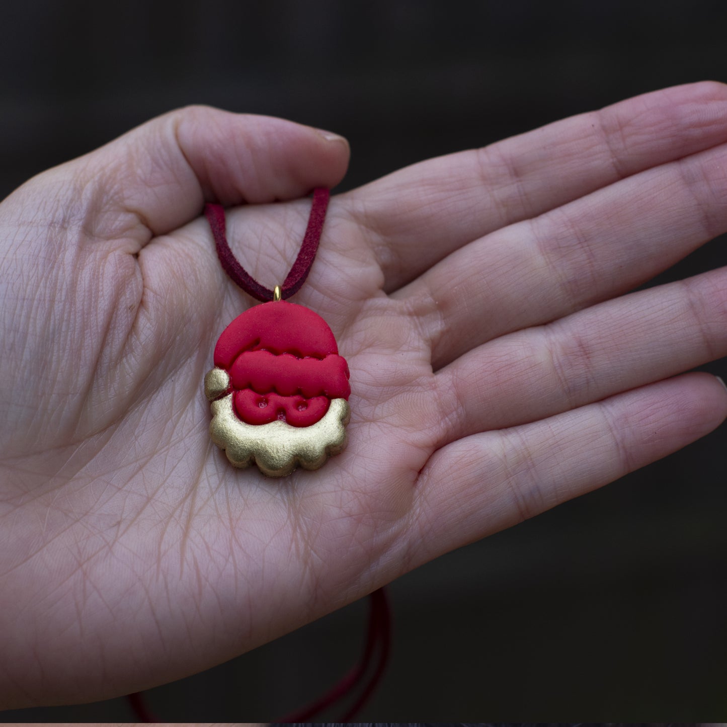 Children Handmade Santa Necklace