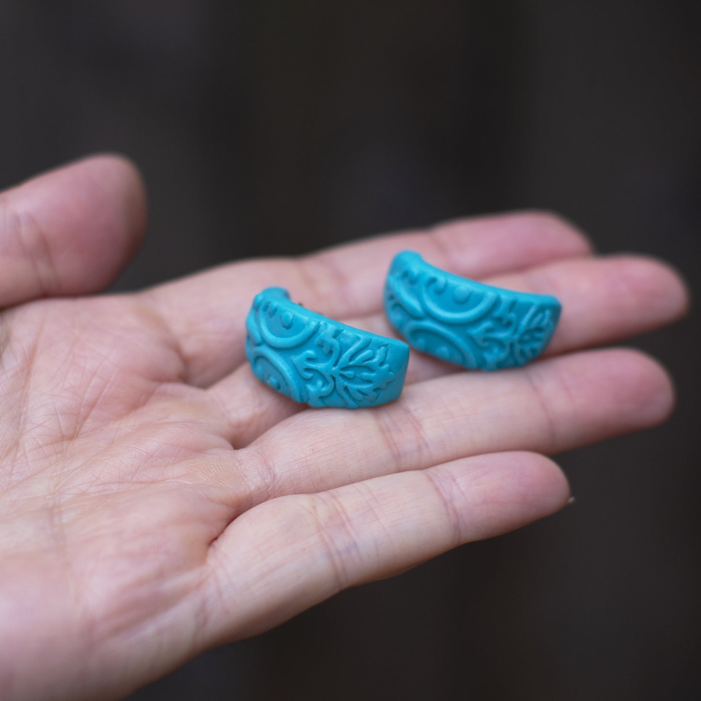 Persian Inspired Arabesque Hoop Earrings