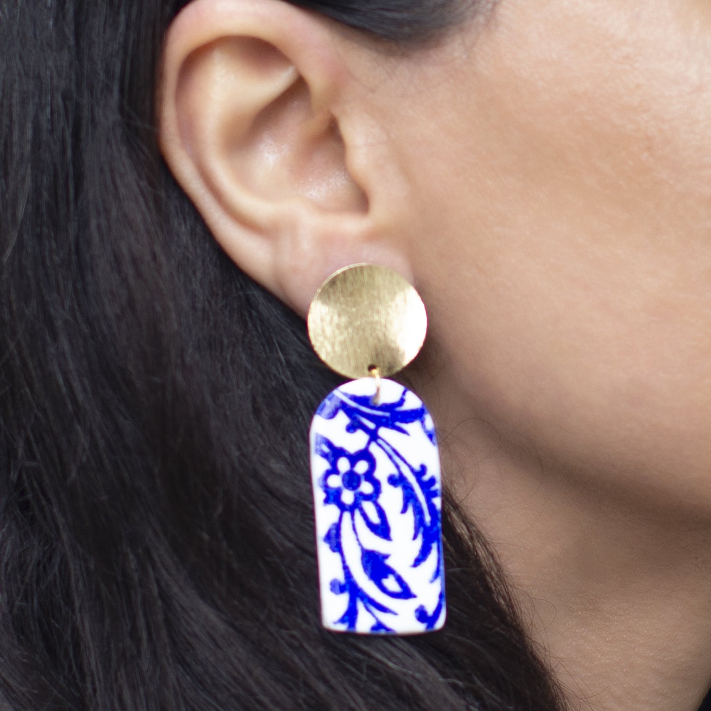 Tazhib Persian Blue Earrings