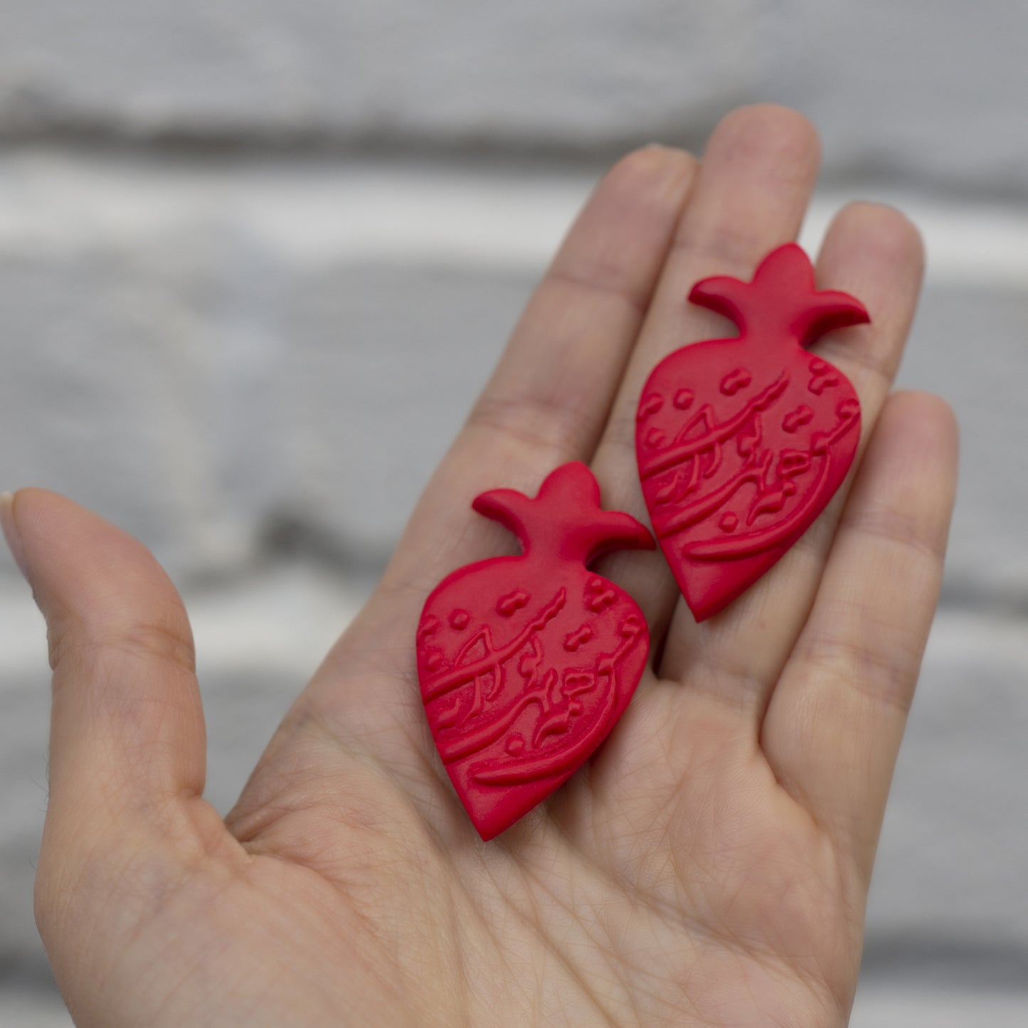 Yalda Pomegranate Earrings With Farsi Poem