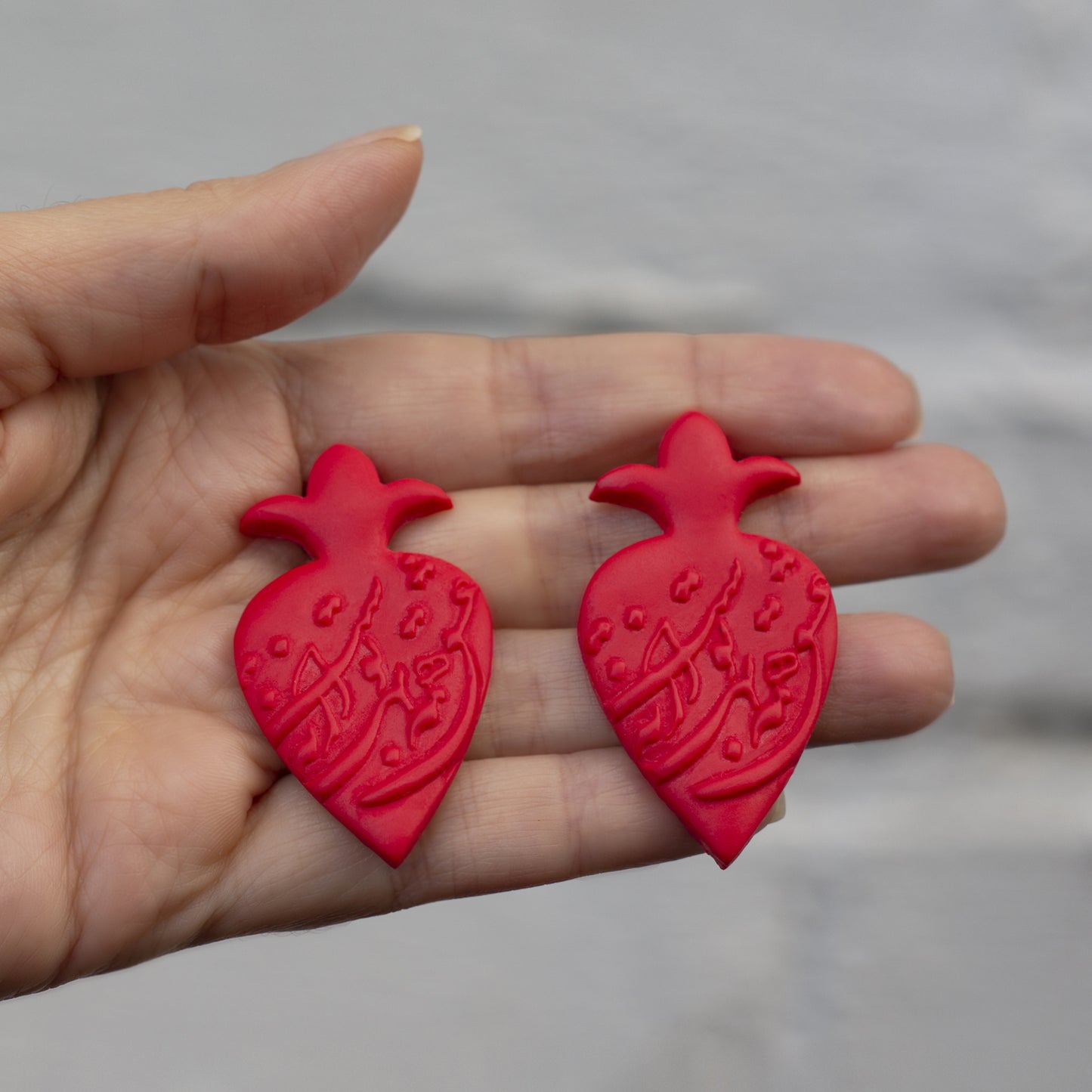 Yalda Pomegranate Earrings With Farsi Poem