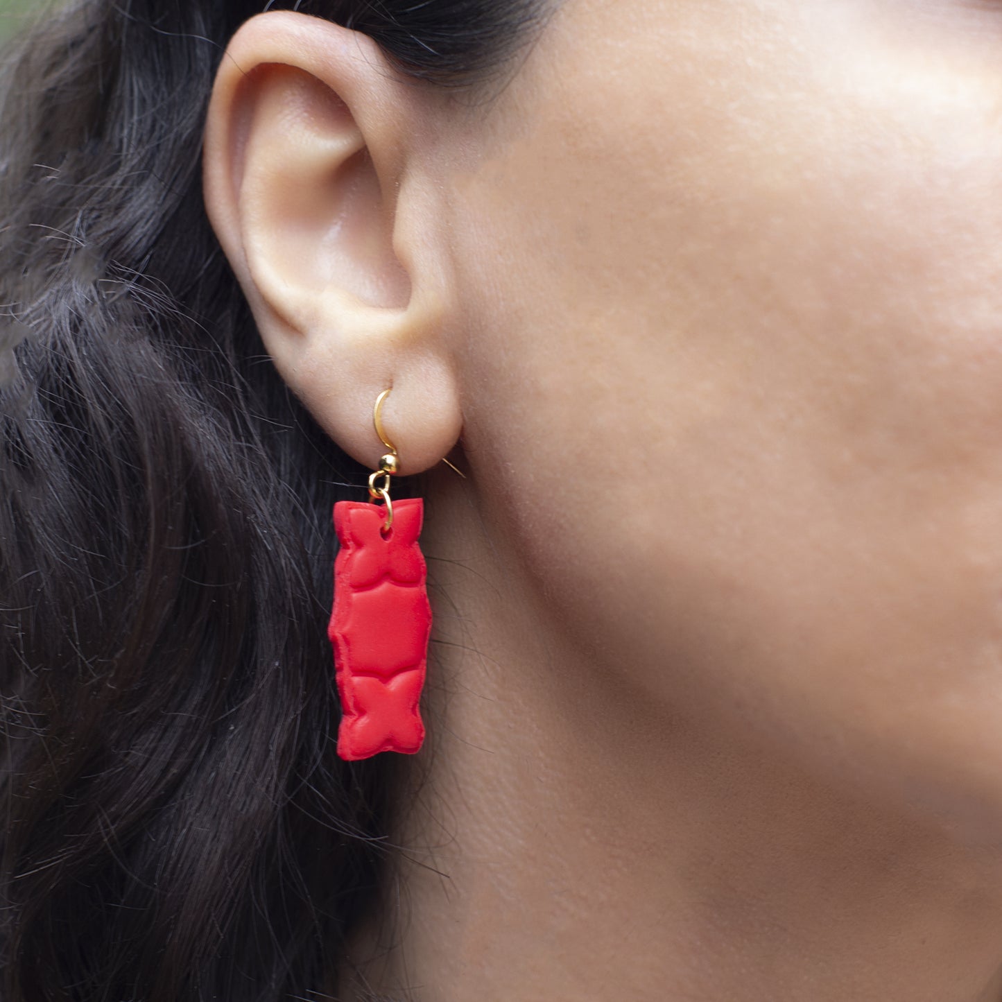 Persian Tile Art Influence Mismatched Clay Earrings
